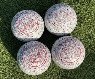 AERO SONIC LAWN BOWLS SIZE 1 WHITE & GREY SPECKLED