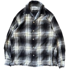 WACKOMARIA Ombre Rayon Shirt Black Size S