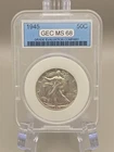 1945 Walking Liberty Silver Half Dollar 50c