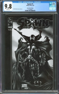 Spawn #1 CGC 9.8 Image Comics 1997 Black & White Edition Variant Todd McFarlane