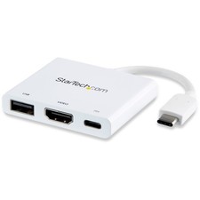 StarTech USB-C to 4K HDMI Multifunction Adapter with USB-A Port - White