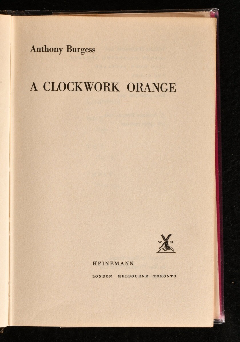 1962 A Clockwork Orange First Edition Anthony Burgess Novel | eBay