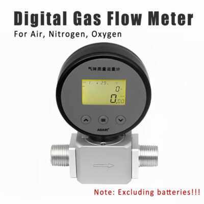 50ML-300L Digital Gas Flow Meter Gas Mass Air Nitrogen Oxygen Flow Rate Meter
