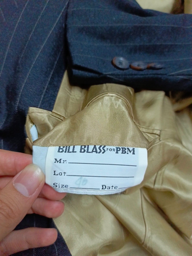 1970s Vintage Bill Blass all worsted USA made db suit jacket blazer 36R 40R - Picture 8 of 13
