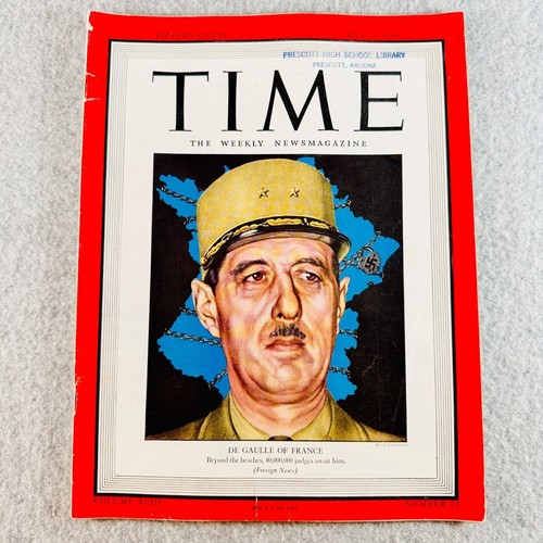 Time Magazine May 29 1944 Charles De Gaulle of France Vintage - Picture 1 of 11