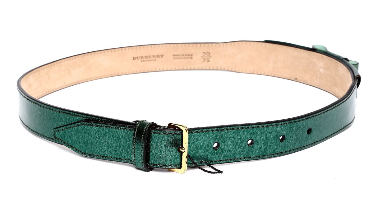 Burberry Rothly Women's Green Prorsum Bow Belt Size 30/75 L37823