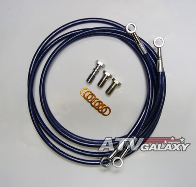 STREAMLINE FRONT BRAKE 2 LINES LINE KIT ATV BLUE KAWASAKI KFX400 KFX 400 03 04