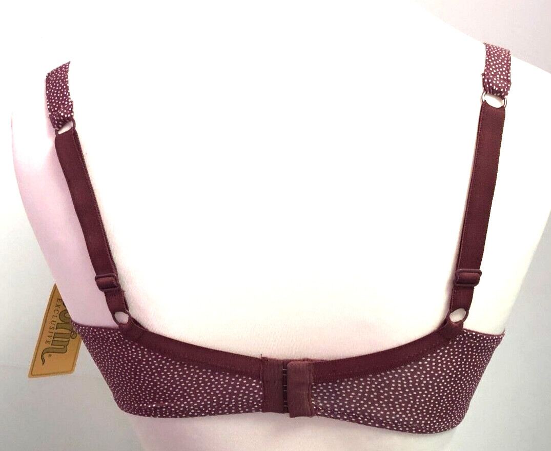 Corin Bra 34F Pink/Brown Plunge Underwired Padded Floral Print Madi 12804 BNWT image 2