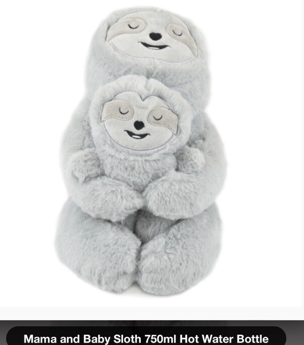 MAMA AND BABY SLOTH 750ML HOT WATER BOTTLE