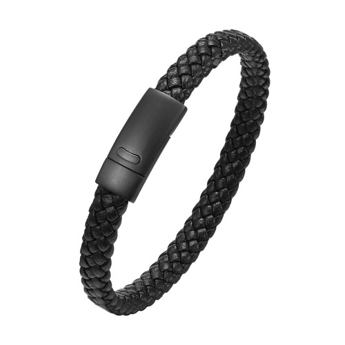 Vnox Personlized Custom Woven Microfiber Leather Bracelet for Men Boys Gifts - Picture 12 of 15