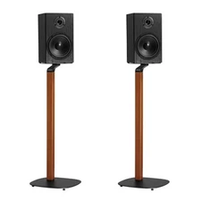 ynVISION Universal Wood Speaker Floor Stands | Black | PAIR - 2 PACK