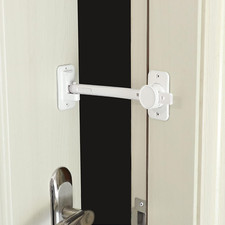Cat Door Latch & Stopper, Adjustable Child Proof Door Lock and Pinch Guard, Let'