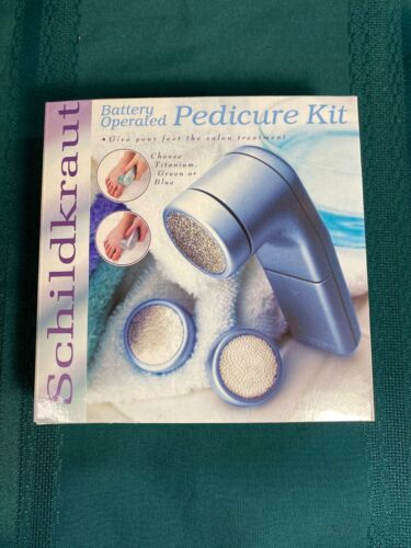 Nuevo Kit de Pedicura a Batería Schildkraut Azul Titanio 3 Tampones Tacón Liso - Imagen 3 de 16