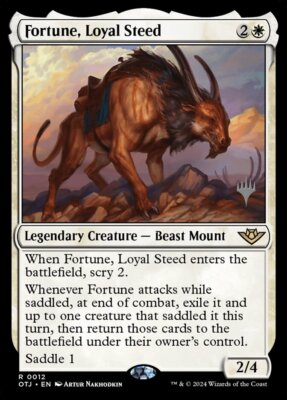 MTG Fortune, Loyal Steed (12p/160) Outlaws of Thunder Junction Promos LP