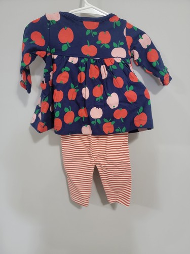 Neu im Paket Hanna Andersson Kleid & Legging Set 0-3 M 100% Baumwolle Apfel