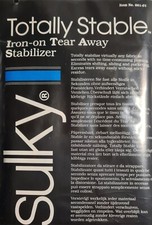 Całkowicie stabilny Prasowanie tear away Sulky - 20" x 36" 661-01 biały