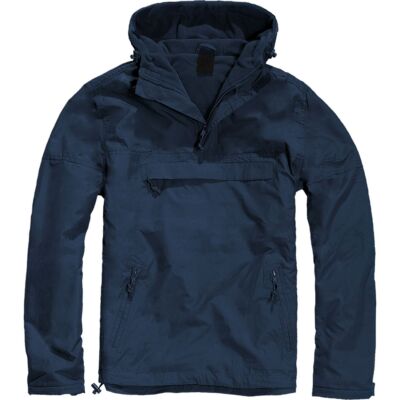 Schlupfjacke Windbreaker GEFÜTTERT UNBEDRUCKT dunkelblau Streetwear Premium 