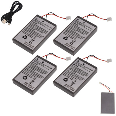 4X 2000mAh Rechargeable Battery for Sony PS4 Playstation 4 Controller +USB Cable