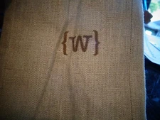 Mark and Graham Tissue box cover Monogrammed W New