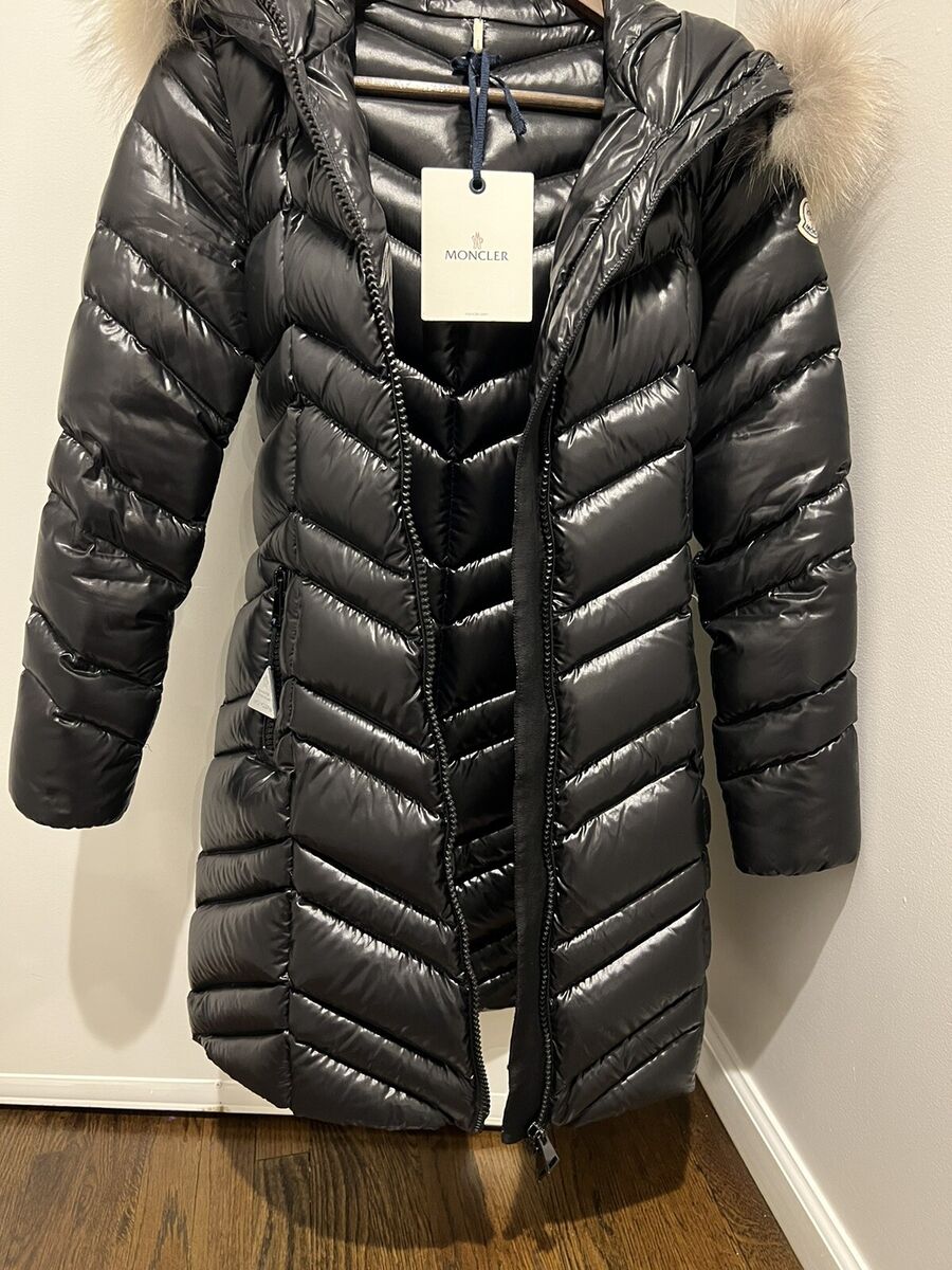 Authentic MONCLER Fulmarus Fur-Trim Hood Chevron Puffer Coat Authentic MONCLER Fulmarus Fur-Trim Hood Chevron Puffer Coat
