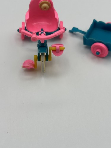1967 Mattel Liddle Kiddles Trikediddle Tricycle : Both pedals, Wheel, And Cart - Picture 3 of 8