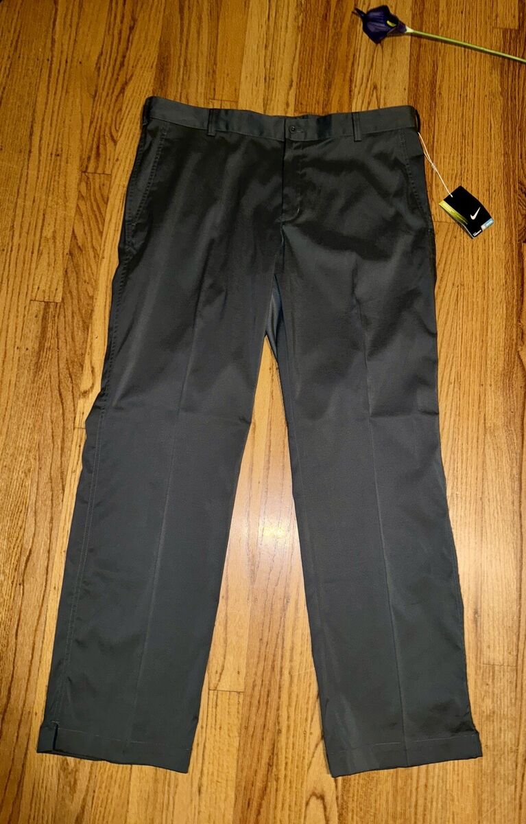 NIKE Golf Mens Gray Flat Front Tour Performance Dri Fit Golf NIKE Golf Mens Gray Flat Front Tour Performance Dri Fit Golf