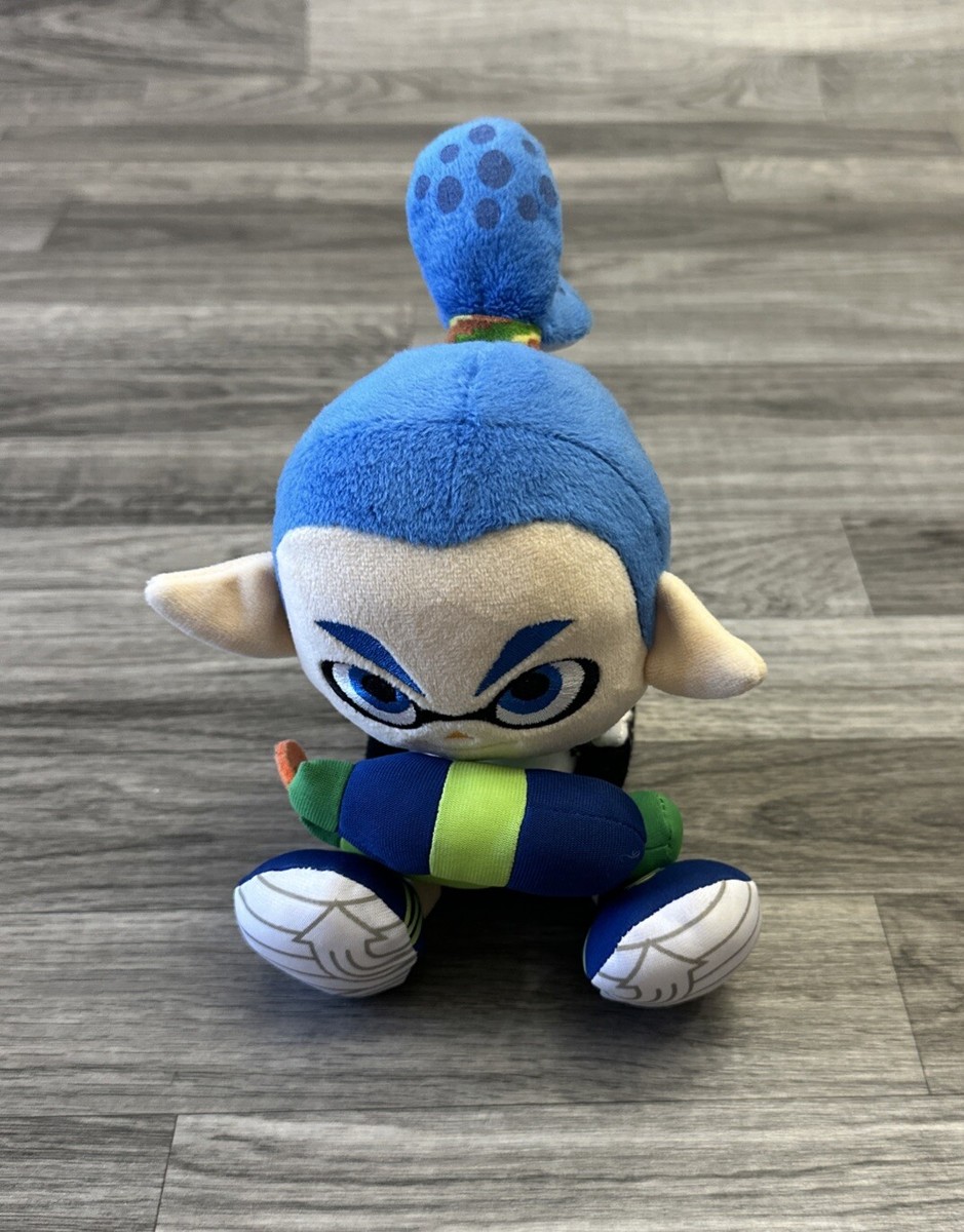 Splatoon Boy Inkling Blue Plush Doll 10” Sanei Little Buddy