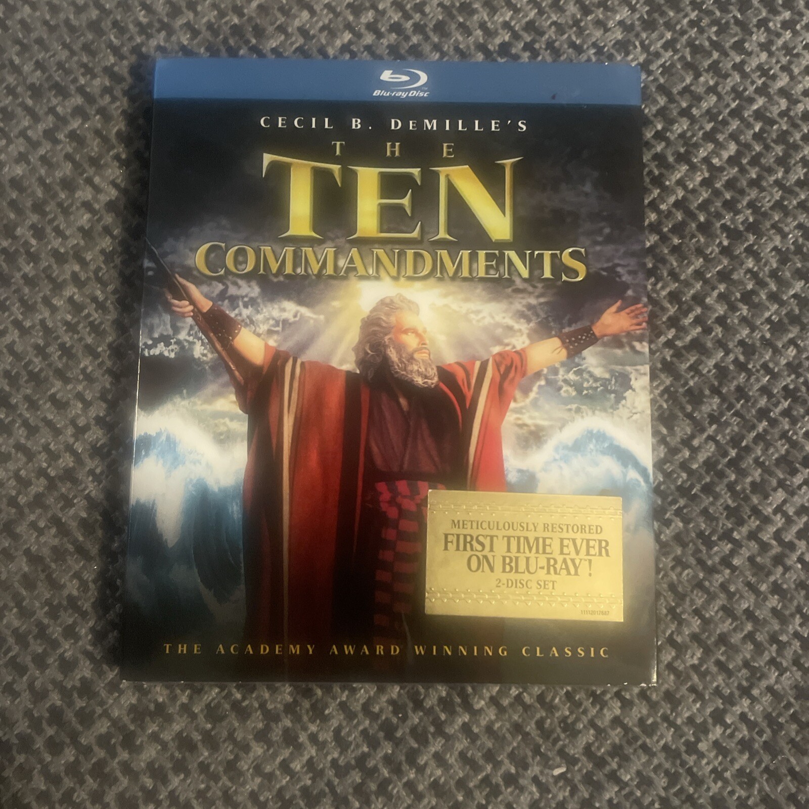 The Ten Commandments (Blu-ray Disc, 2011, 2-Disc Set) W/Slip Charlton Heston New