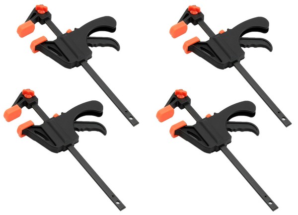 ★ ★ ★ 4X Schnellspannzwinge 95 Mm Einhandzwinge Schraubzwinge Ware Klemmzwinge-image