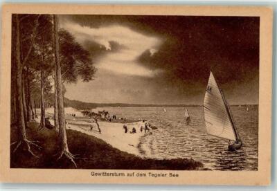 39546286 - 1000 Tegel Thunderstorm on Lake Tegel Sailboat