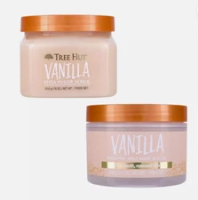 Tree Hut Vanilla Shea Sugar Scrub Bundled With Whipped Body Butter, 26.4oz
