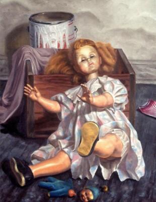George Rada, Doll #4, Oil on Canvas