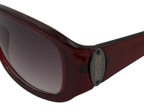 Kenneth Cole Reaction Womens Sunglass Burgundy Rectangle, Smoke Lens KC1210 69B - Picture 3 of 13