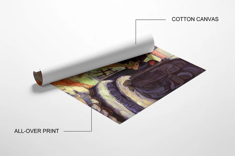 Impresión Giclee Noche de Navidad Paul Gauguin sobre Lienzo 8x10 Bellas Artes Decoración de Pared Foto 2 de 2