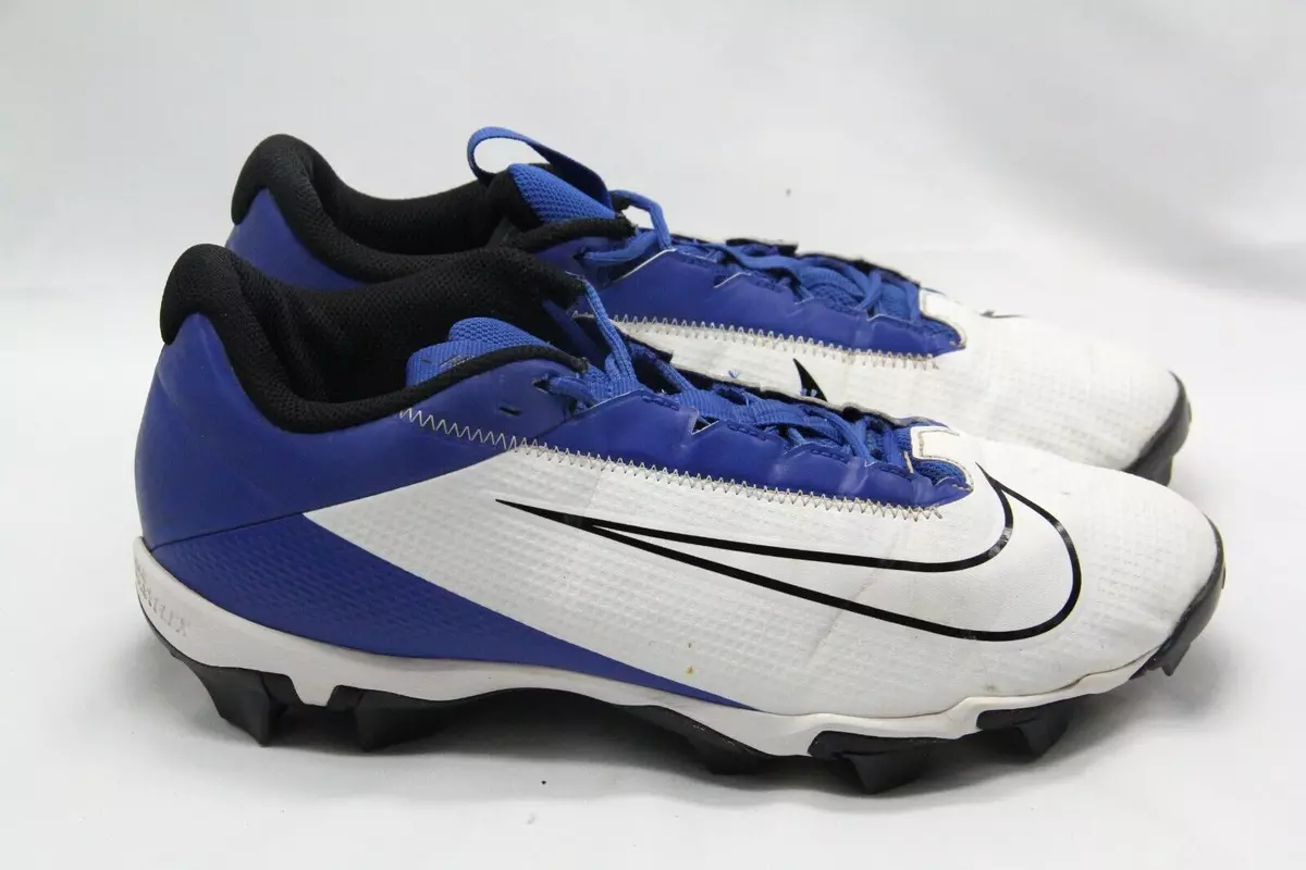 Nike Vapor Edge Shark 2 Mens Size 9.5 Blue White Football Cleats FastFlex