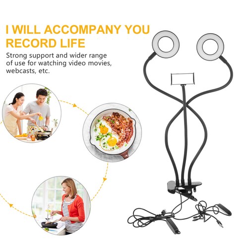 Double-head Lighting Phone Lights for Pictures Desk Lamp Video Calls - 第 11/12 張圖片