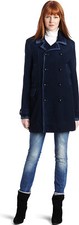 Diesel Superior Females Navy Wool W-fuji Jacket Sz L Msrp $895