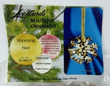 Vintage LeeWards Gold SHOOTING STAR Boutique Ornament Kit Beaded/Sequins NIP