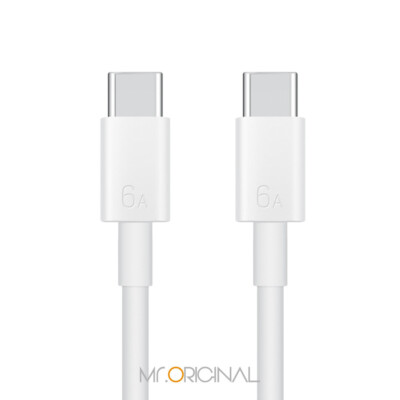 Original Huawei Official 6A Type-C to Type-C Charging Cable 1m (CC801)   White