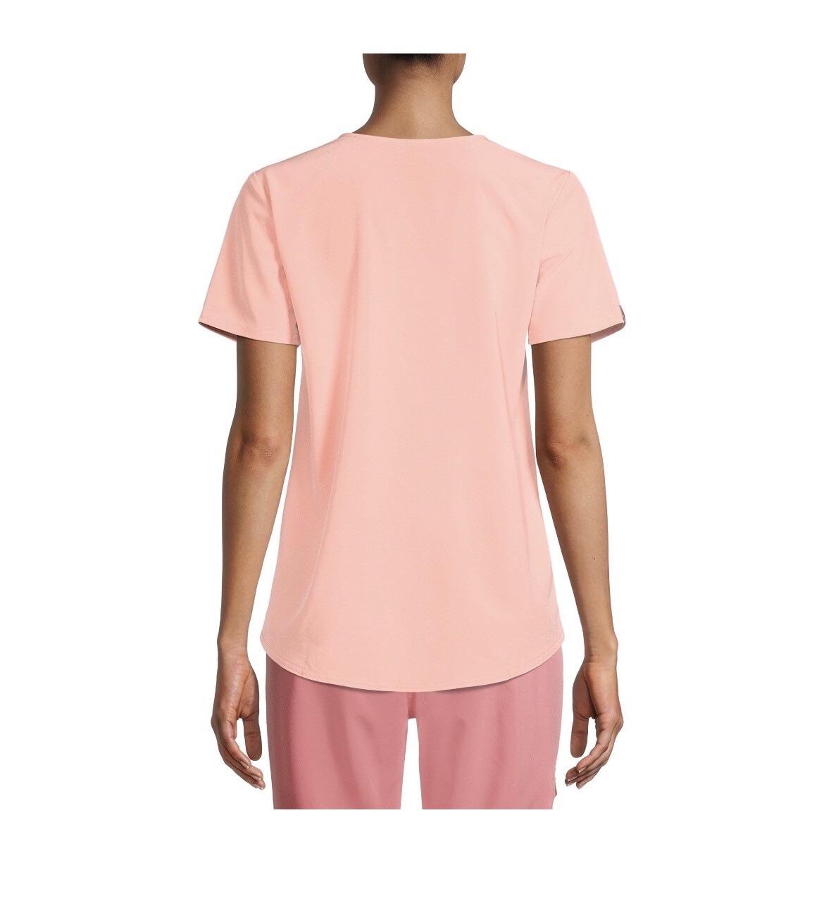 Scrubstar Stretch VNeck Solid TuckIn Scrub Top Desert Dawn Peach size Small for sale online eBay
