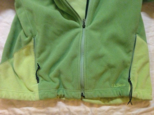 L.L.Bean Fleece Jacket Women's Size XL Green Full Zip Elastic Drawstring Bottom - Picture 4 of 12