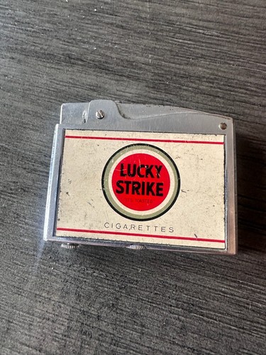 Vintage Continental Lucky Strike Cigarettes Slim Flat Lighter Japan
