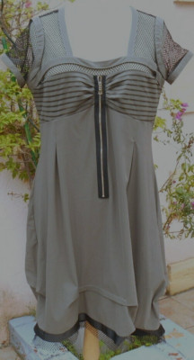 Kleid La mode est a vous LMV 42 Modell *YOKOHAMA* khaki/beige AKTION SEHR GUTER ZUSTAND