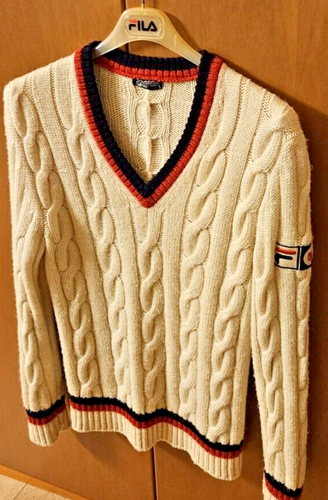 FILA SUPER RARE ! FILA BJ BORG VINTAGE MK1 SWEATER - ORIGINAL 70'S ! - Foto 4 di 15