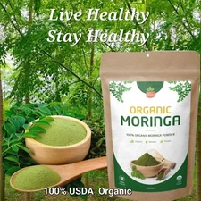 ORGANIC Moringa Leaf Powder, Oleifera,  Non-GMO, 16oz Natural Pure, Healthy