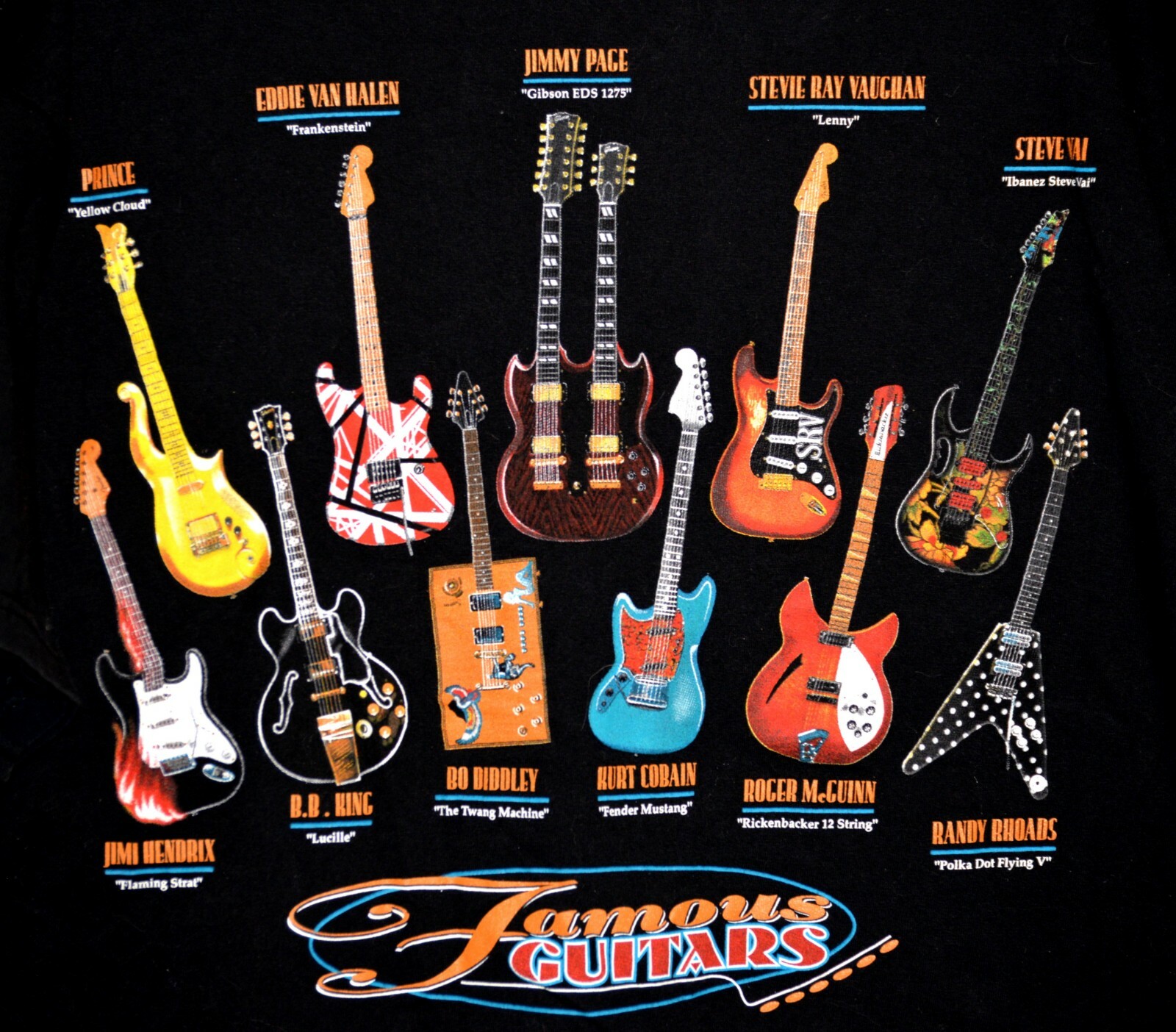 Tennessee River Famous Guitars TShirt Size 2XL … Gem