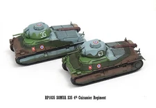 S-Model 1/72 France S35 SOMUA 2 Tanks in one set Finished Model RP1035