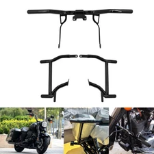 Crash Bar Front Rear Highway Engine Guard Saddlebag Guards For Harley FLHX 14-23
