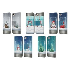 HEAD CASE DESIGNS CHRISTMAS IN JARS LEATHER BOOK CASE FOR APPLE iPOD TOUCH