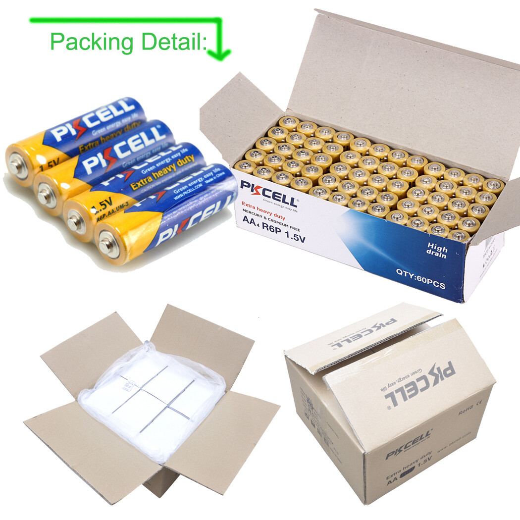 10000x AA Batteries EN91 R6P PC1500 1.5V Zinc Carbon Double A Batteries Bulk-image